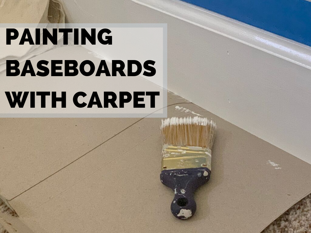 Use builders paper to protect carpet while painting baseboard